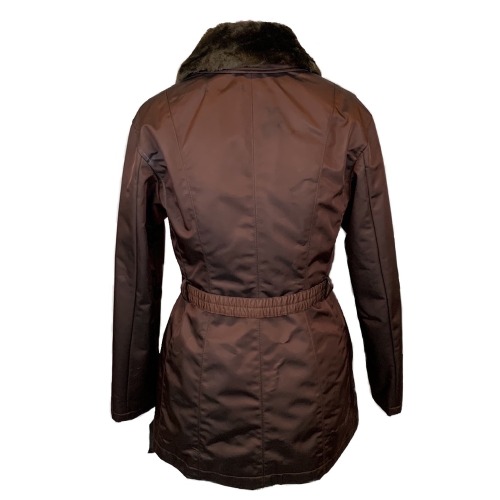 Sanyo New York Vintage Faux Fur Detachable Collar Coat Women's Size L - Picture 3 of 14